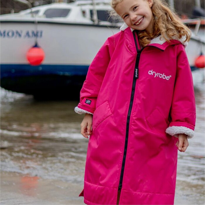 2024 Dryrobe Advance Junior Langrmelig Zum Wechseln Robe V3KSLSDA - Pink / Hellgrau